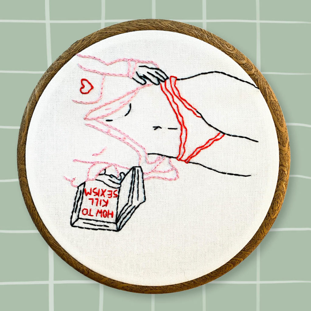 Kit de broderie "La lectrice"