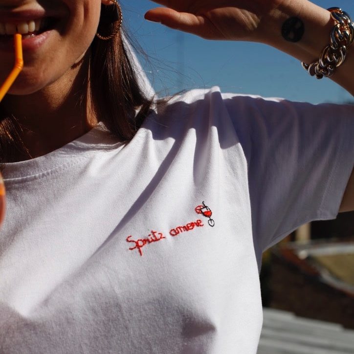 T-shirt brodé Spritz Amore
