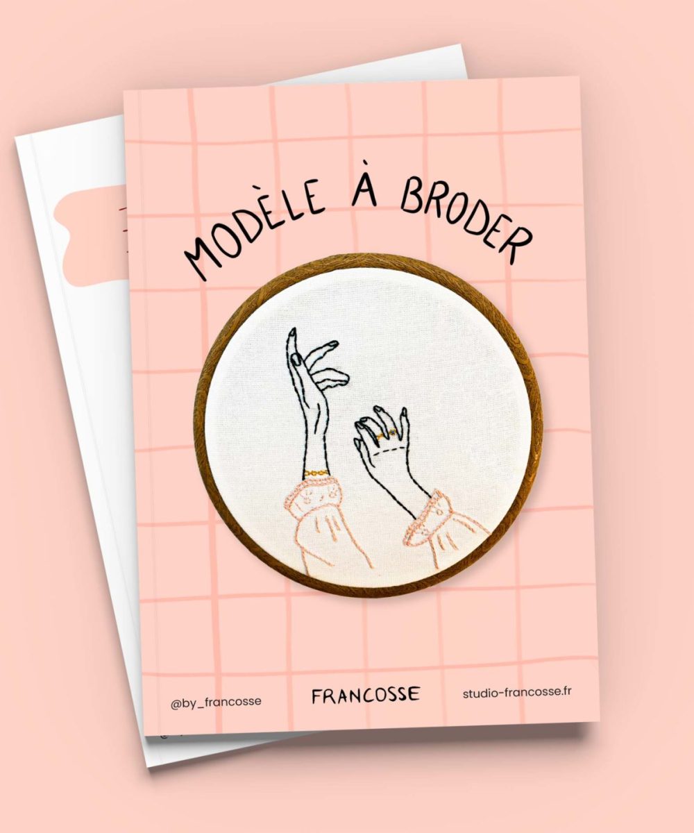 pattern à broder "Les mains libres"
